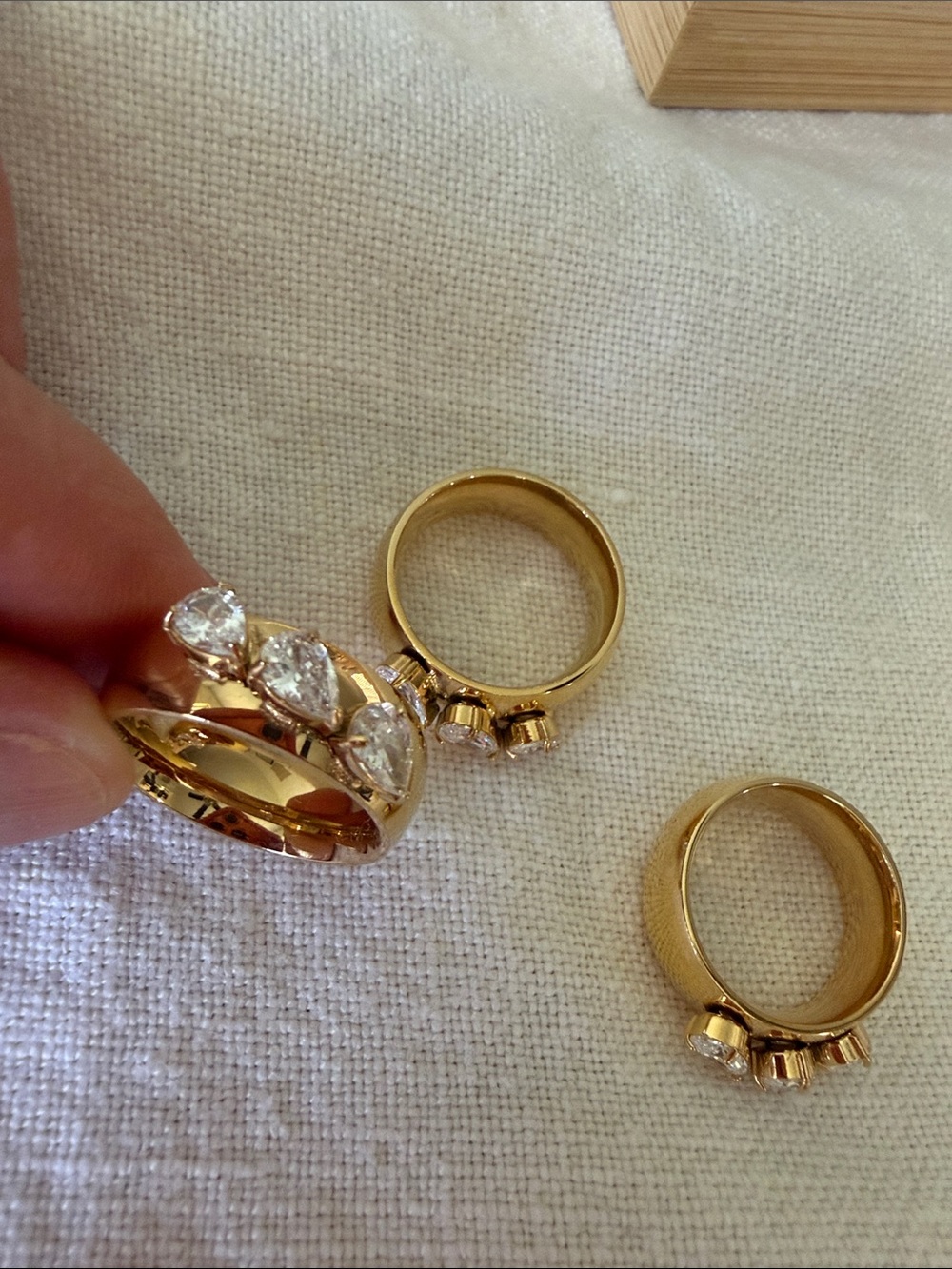 Gold Filled  Crystal Marquise Ring - Women Jewelry